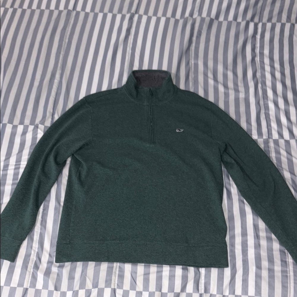 Men's green quarter zip